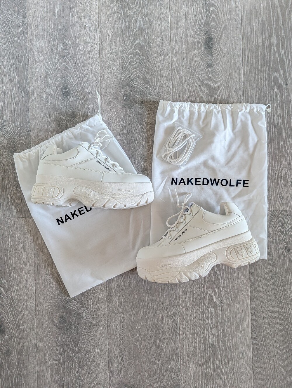 Naked Wolfe Sporty White Leather - Size 11 US (41EU)